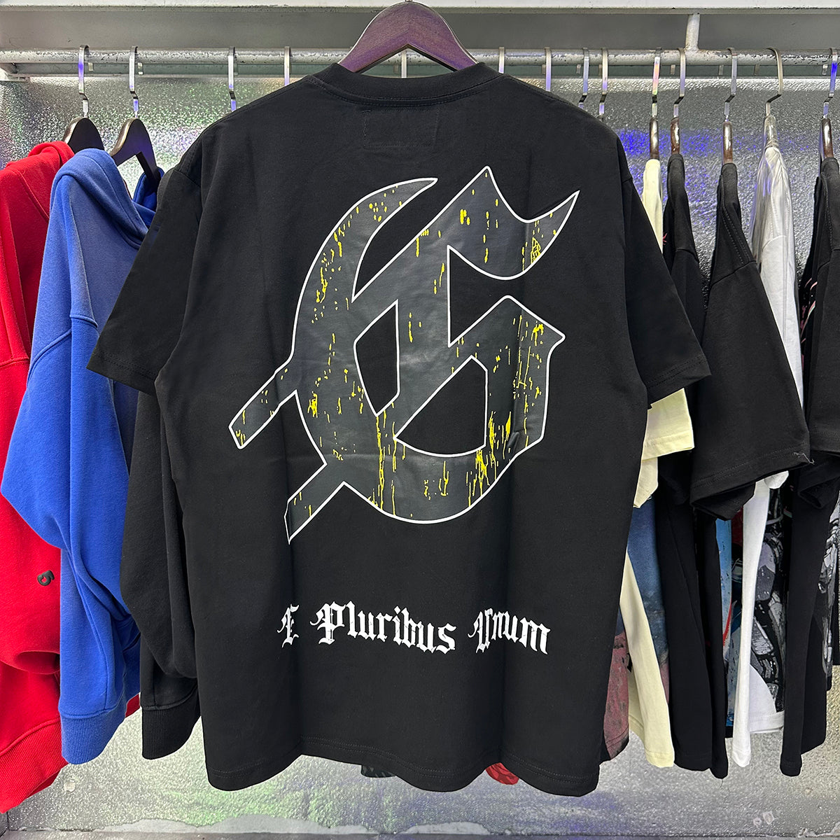 Godspeed T-shirts Skull Landscape Printing Cotton Casual Short Sleeves Men and Women