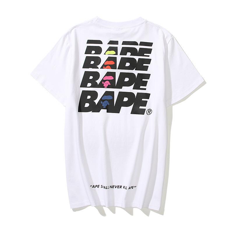 Bathing Ape T-Shirt Summer Letter Print Short-Sleeve T-shirt